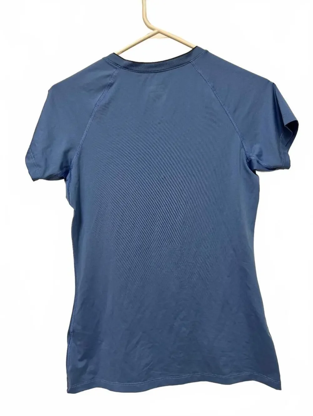 Nike Pro Dri-FIT Women V-Neck Athletic Shirt Blue Size M